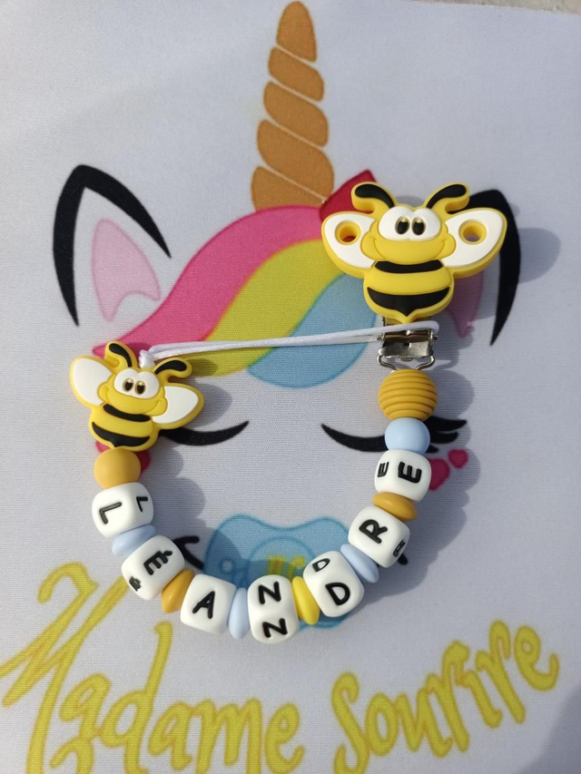 Attache tétine Abeille