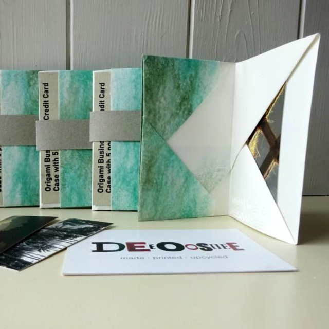 Business card holder, 5 pockets, Origami