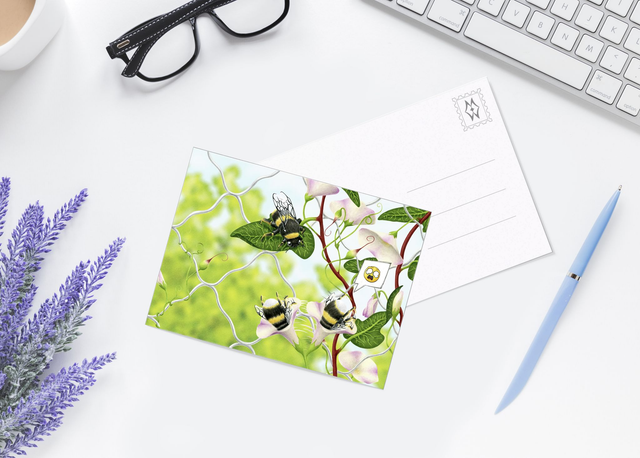 Carte postale bourdons