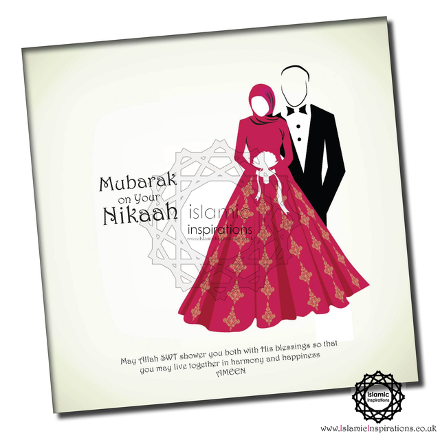 Mubarak on Your Nikaah Greeting Card - WWC046