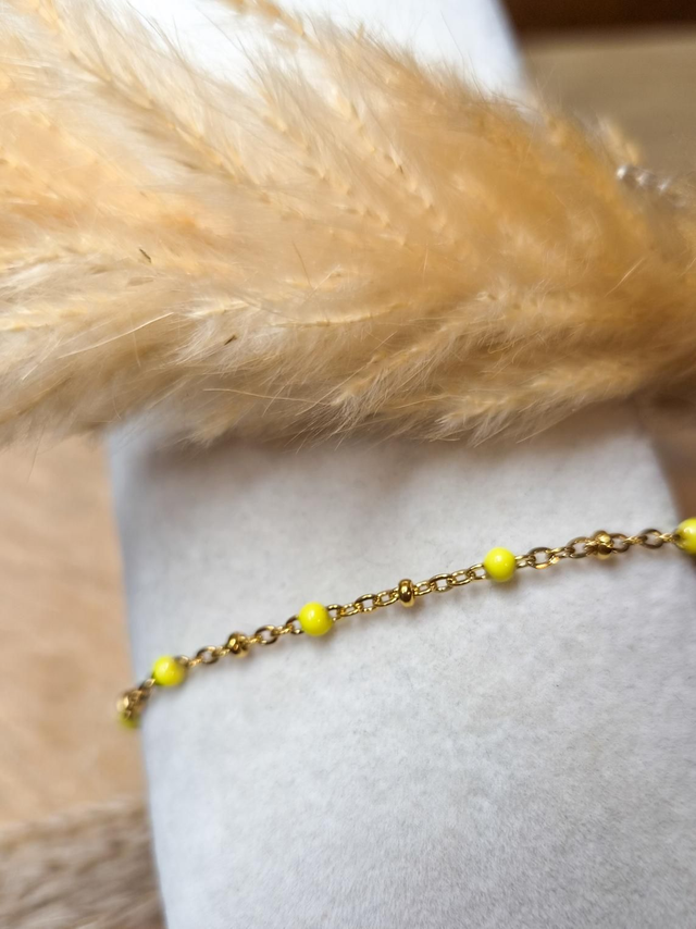Bracelet finesse - Modèle jaune et doré