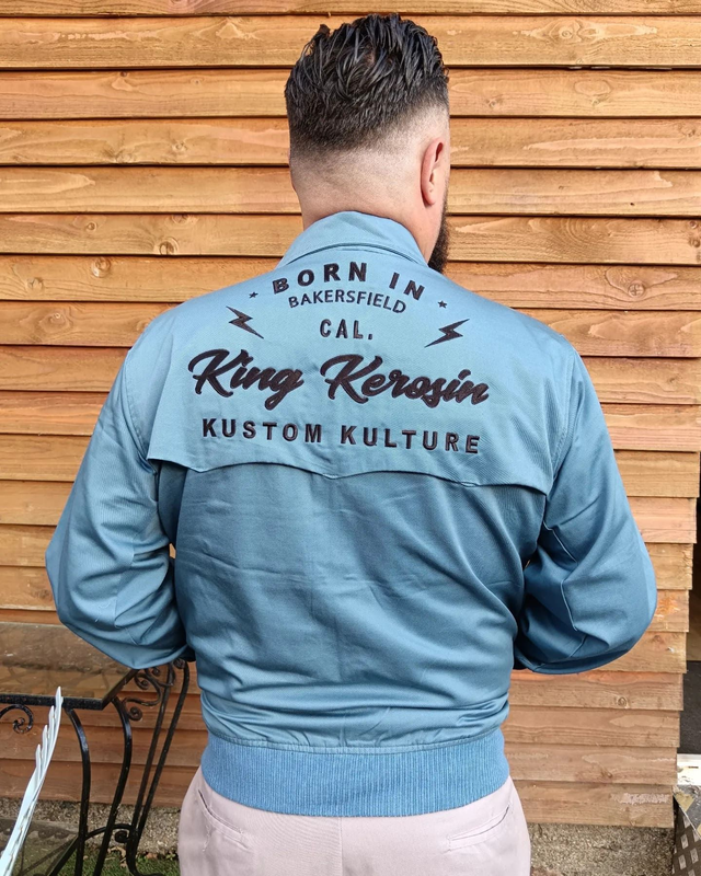 Blouson homme gabardine "Kustom kulture"