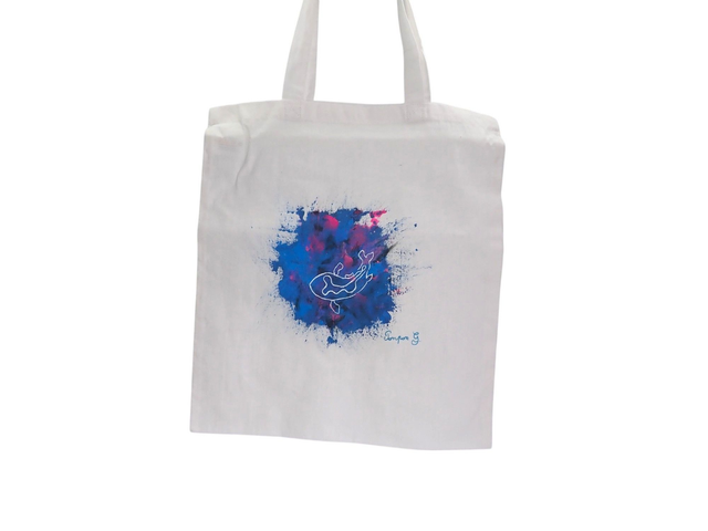 Sac cabas peint à la main