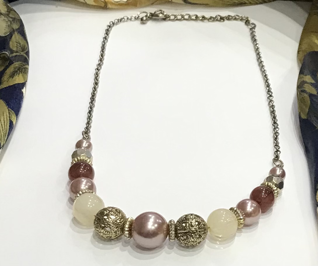Cream/Brown Necklace - NEC12