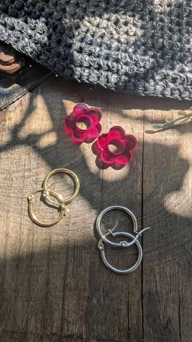 Boucles d&#039;oreilles fleurs