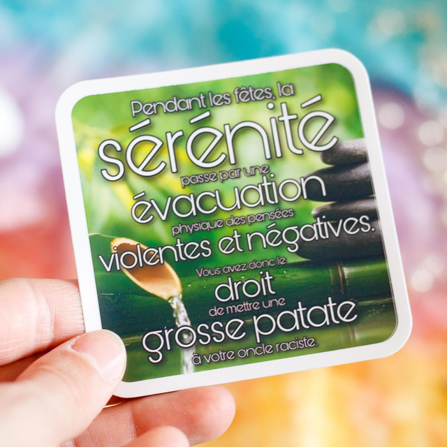 Namaste Grands Morts × Vénus en Filet ❧ Sticker La sérénité pendant les fêtes