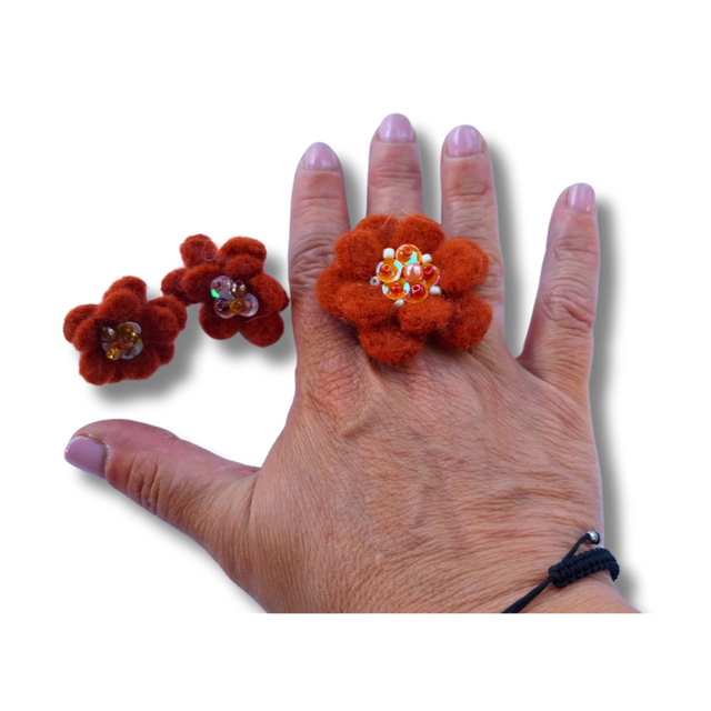 Conjunto Brinco e anel 