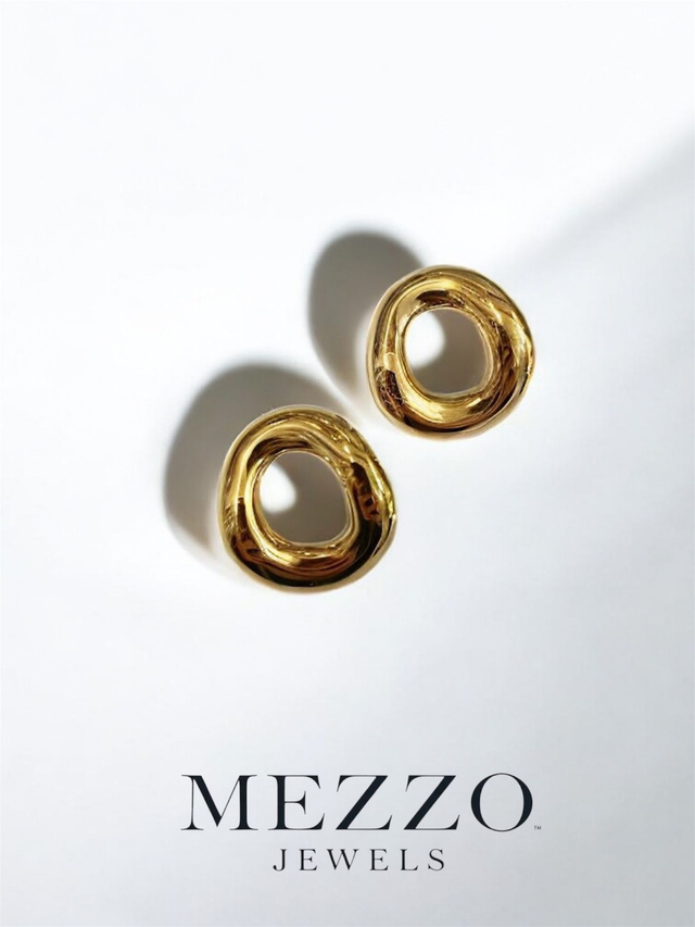 Γυναικεία Σκουλαρίκια ~Donut 🍩~ σε Χρυσό Χρώμα 