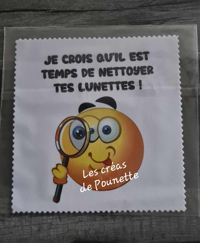 Lingettes lunettes "essuie rigolo" partie 1
