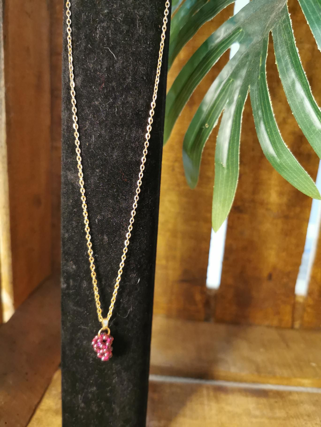 Collier acier et grenat 