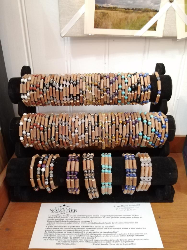 Bracelet noisetier et perles simple