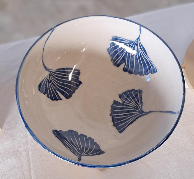 Saladier Gingko bleu marine taille M