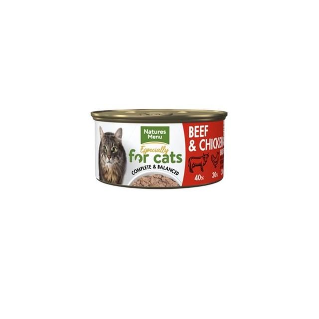 Natures Menu Beef &amp; Chicken In Broth - Adult Cat Food - 85g Can