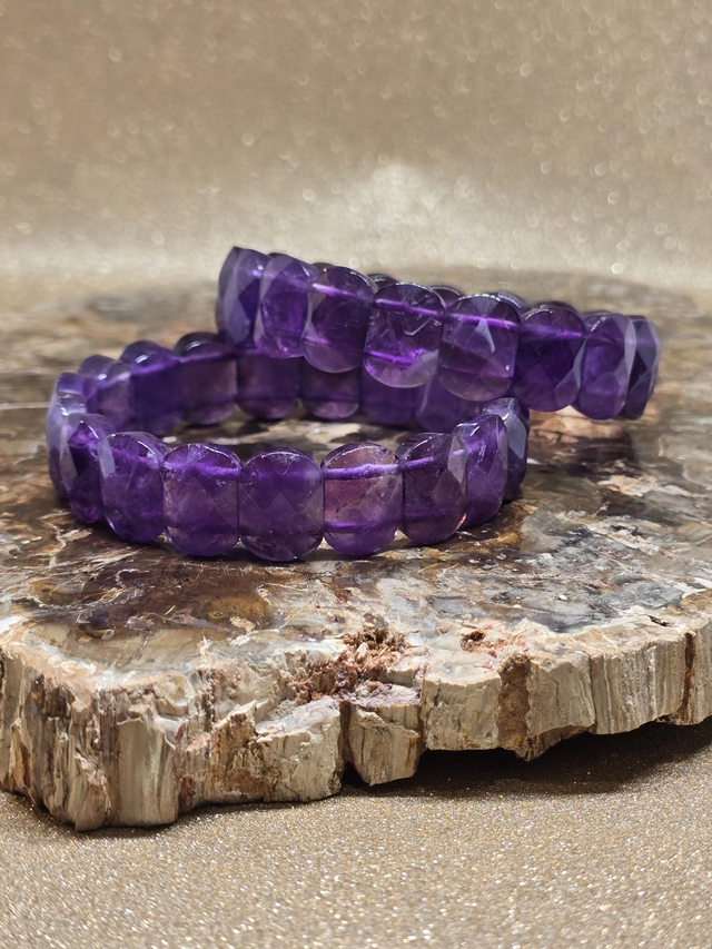 Bracelet Améthyste carré