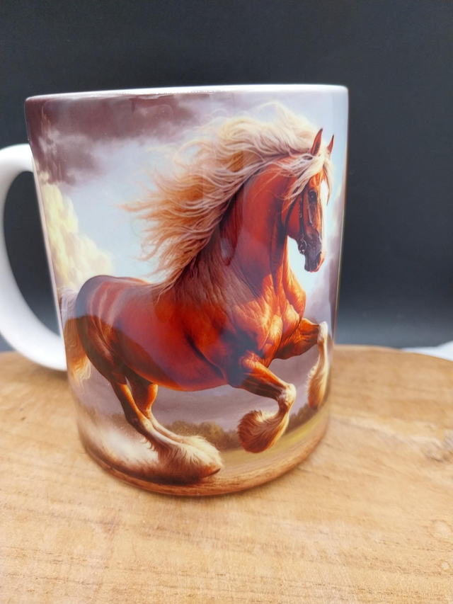 Mug  cheval, chevaux  au galop