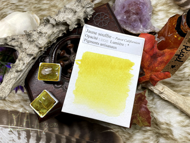 Jaune souffre Aquarelle naturelle