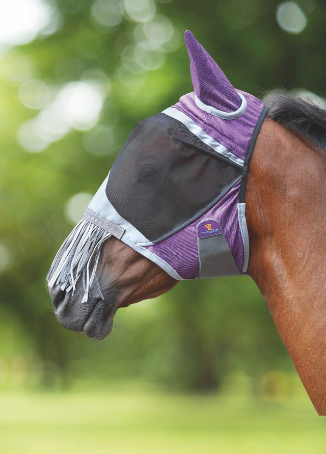 Shires Deluxe Fly Mask with Nose Fringe