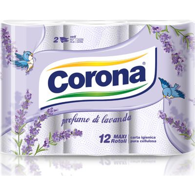 CORONA CARTA IGIENICA LAVANDA/12PZ