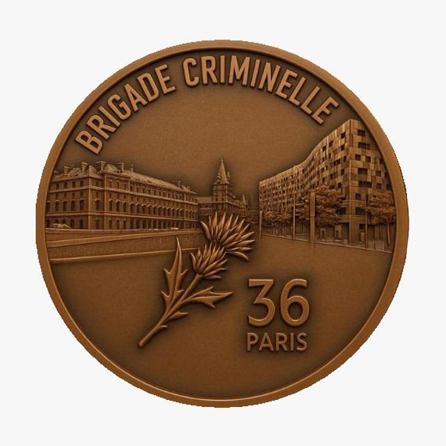 Médaille 8 cm et son écrin luxe - Bastion / Quai des Orfèvres