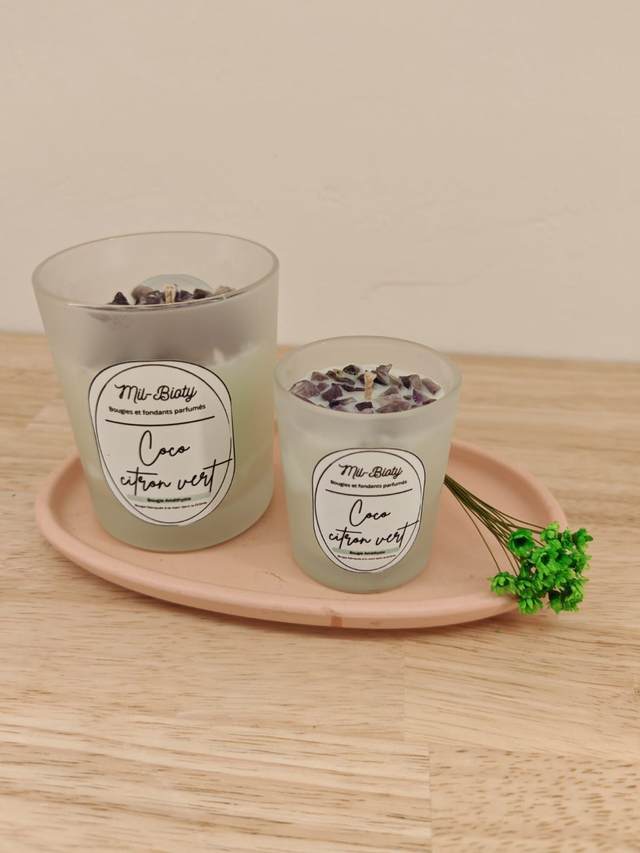 Bougie Améthyste : Coco citron vert