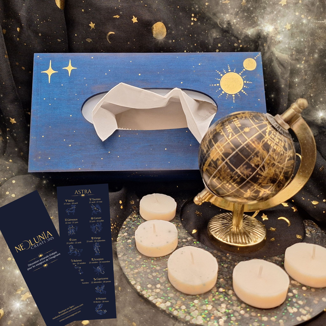 Boîte à mouchoirs rectangle ASTRA et ses constellations