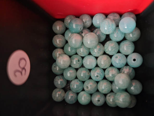 Amazonite perles 8 mm.