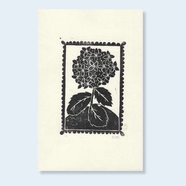 Portrait fleuri "Hortensia"