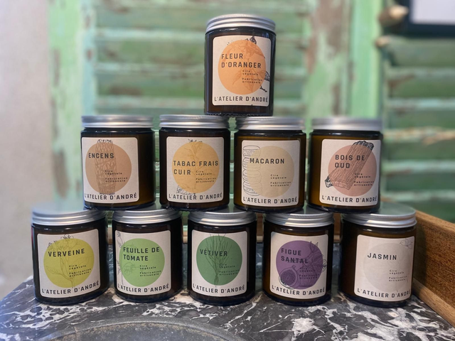 Lot de 10 Bougies parfumées artisanales - Atelier d’André