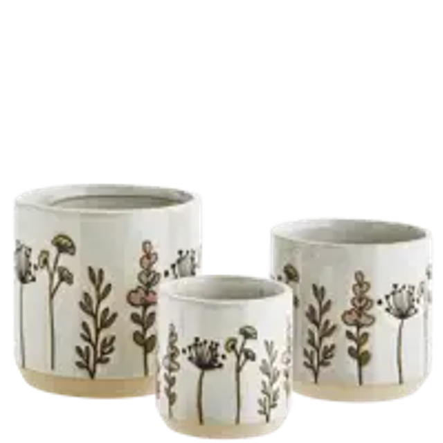 Pots de fleurs en grès