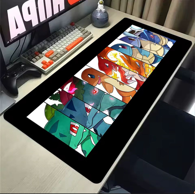 Tapis d'ordinateur trois Starters et ses évolutions Pokemon