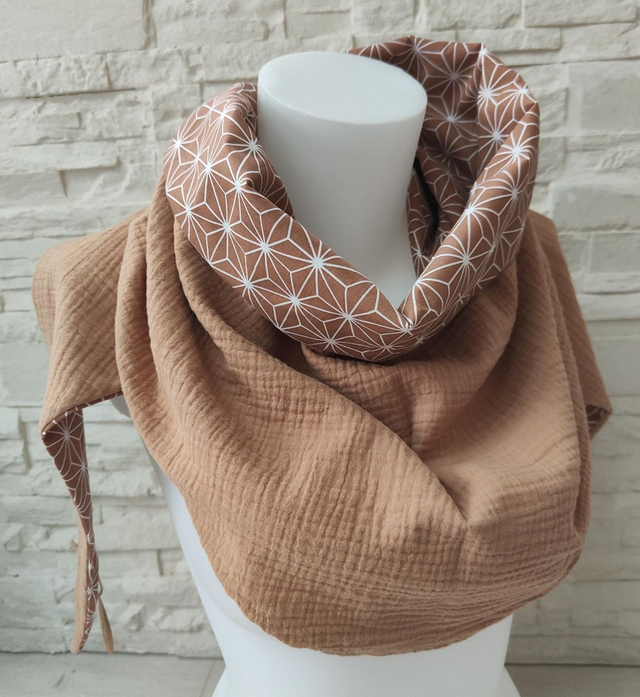 Chèche légère camel géo 