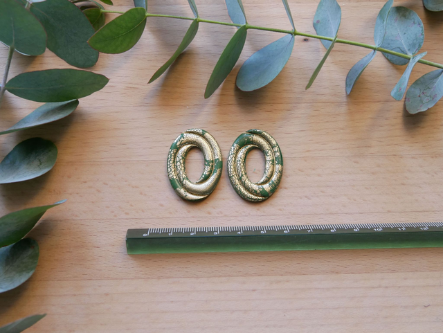 Maxi loop vert/doré