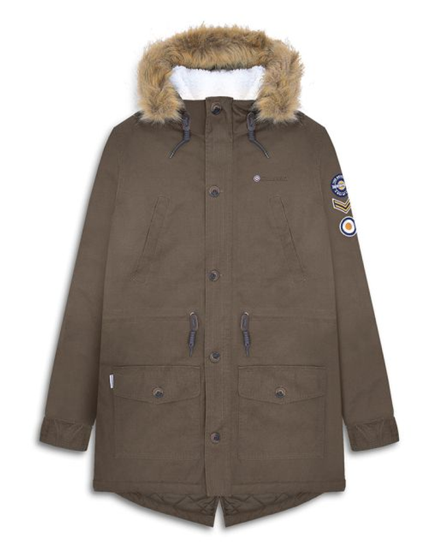 Lambretta Sherpa Lined Parka - Khaki