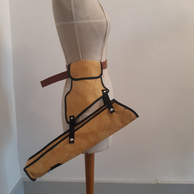 Carquois de type « salle » ambidextre, en toile de coton (possibilité végan)