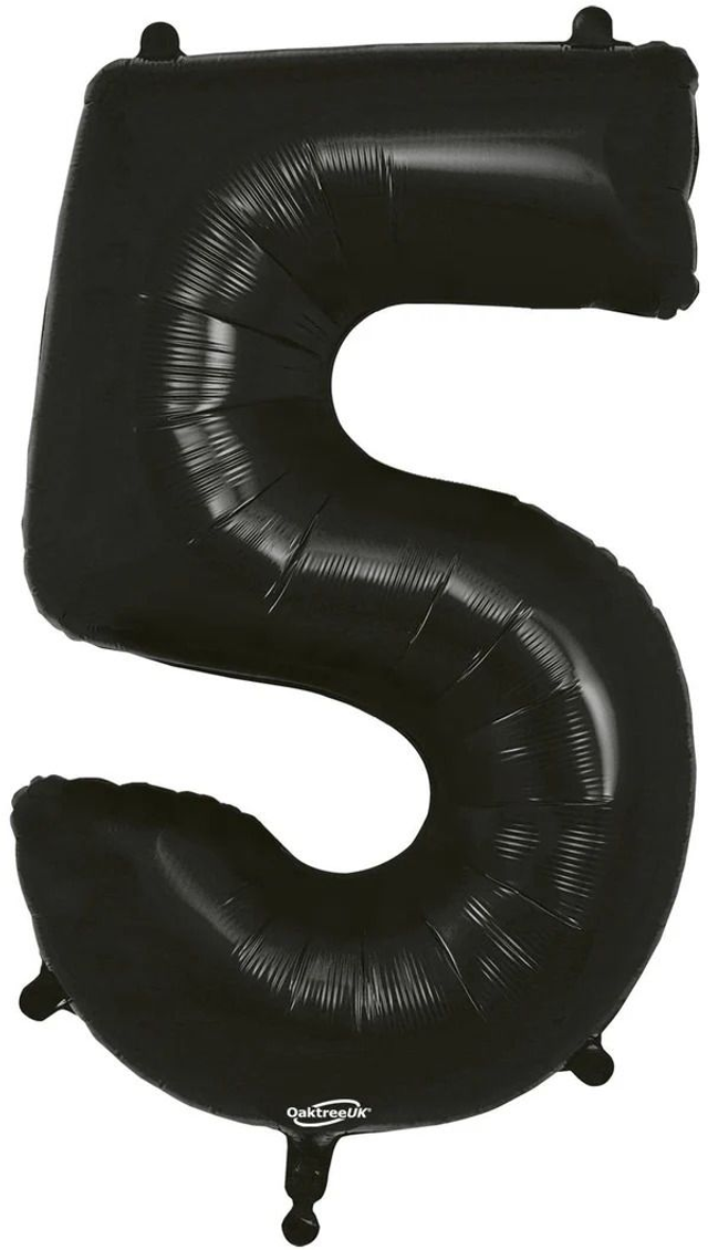 34" NUMBER 5 BLACK FOIL