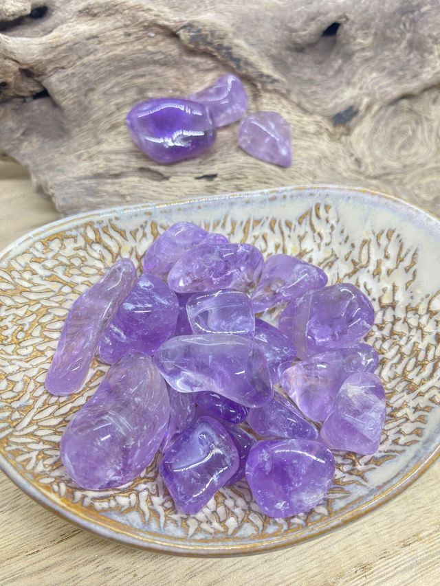 Pierre roulée Améthyste Uruguay naturelle - Cristal de Sérénité