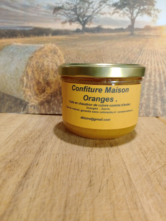 Confiture d' Orange Cuite en chaudron de cuivre comme d'antan.