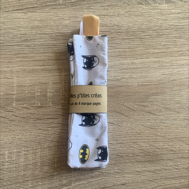 Lot de 4 marque pages en tissu