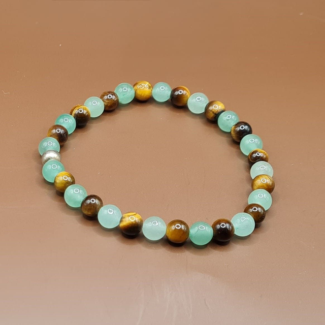 Bracelet Aventurine verte – œil de tigre