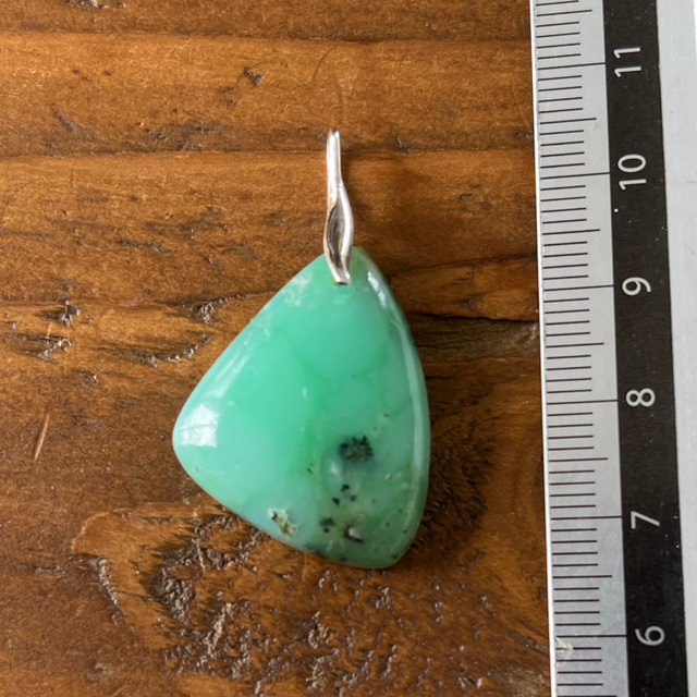 Pendentif en Chrysoprase et bélière argent