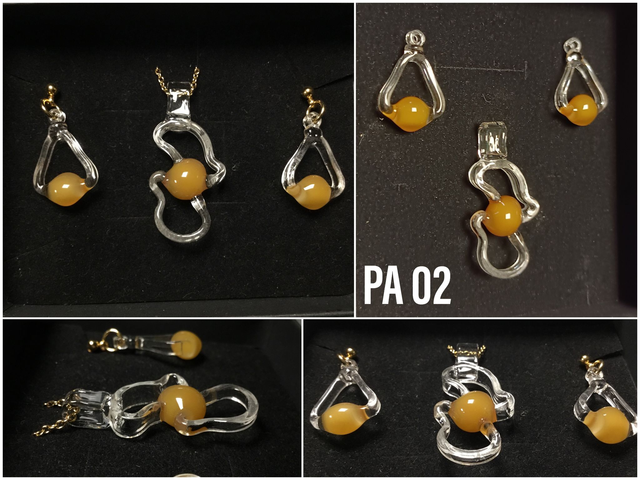 Parure pendentif et boucles d’oreilles réf PA 002