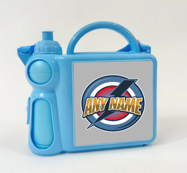 Lunchbox with water bottle and Handle - Blue - Serhero