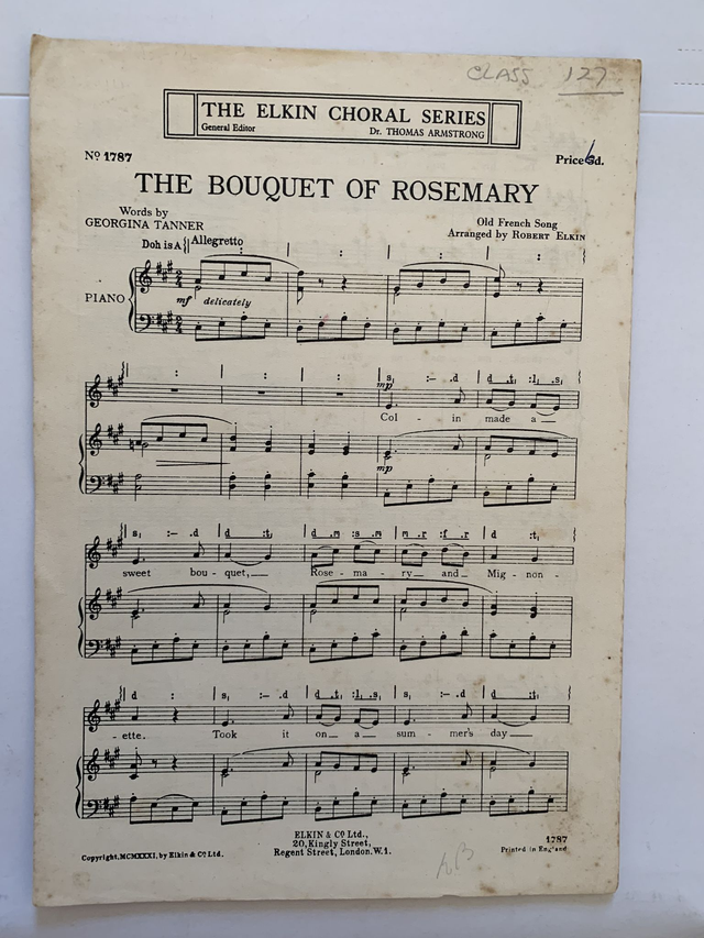  The Bouquet of Rosemary Choral Sheet Music 