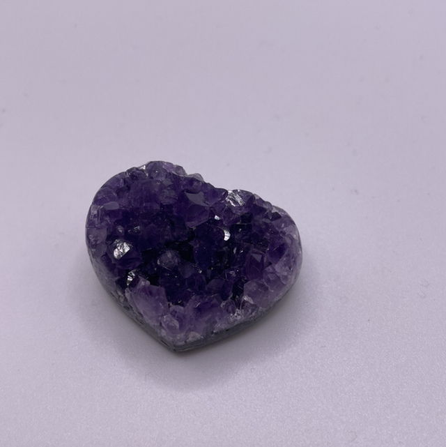 Amethyst Druzy Heart - 4 