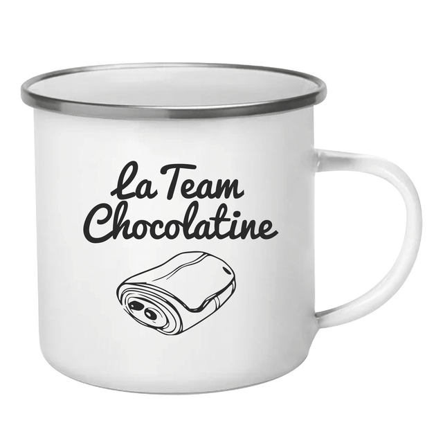 Tasse émaillée &quot;Team Chocolatine&quot;