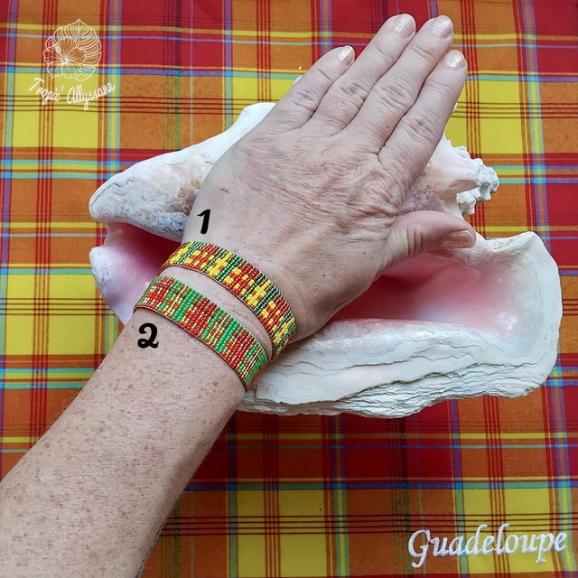 Madras Tissé (Large): Rouge / Jaune / Orange / Vert