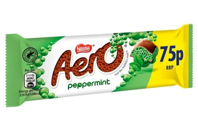 Nestle Aero - Bubbly Peppermint Chocolate Bar - 36g