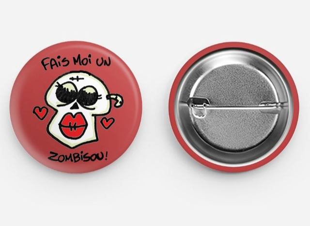 Badge humoristique pour Halloween 