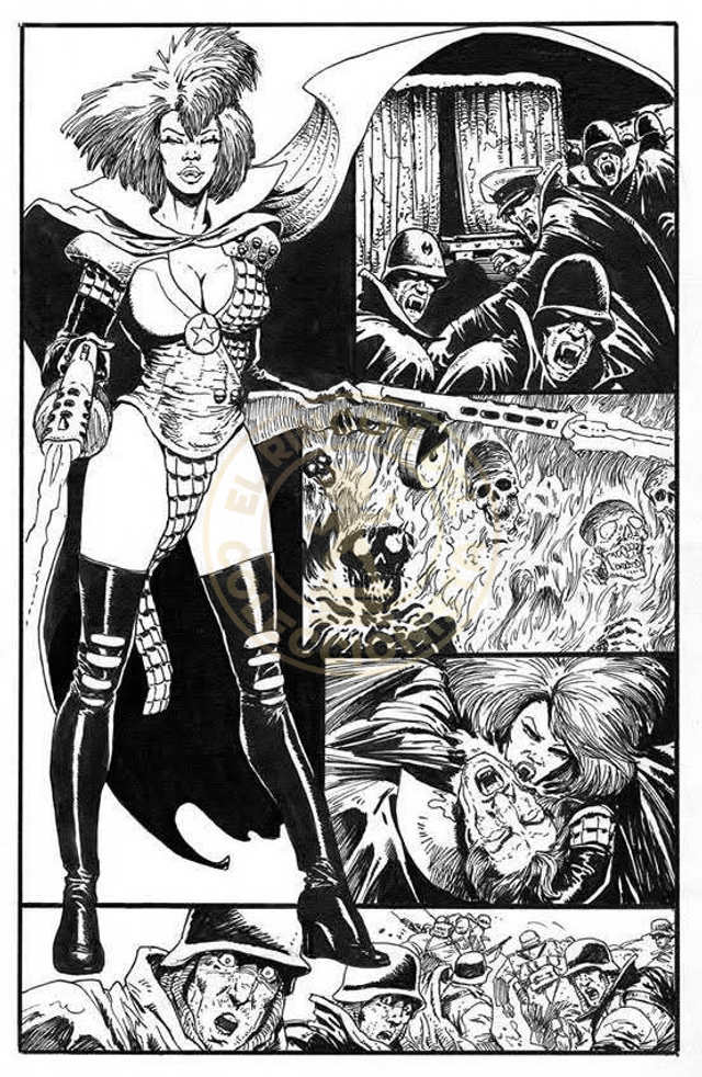 🩸 Lámina original en blanco y negro de Durham Red – Carlos Ezquerra