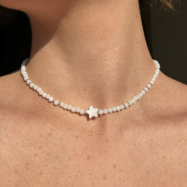 Moonstone Star Necklace